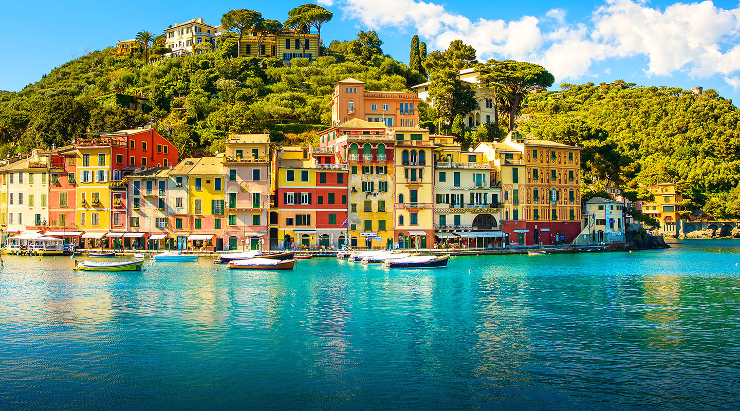 Vacker vy över Italienska Portofino