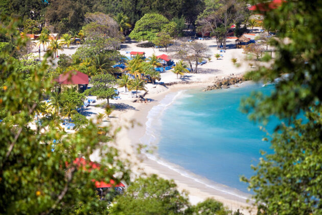 Strand på Labadee, Haiti.