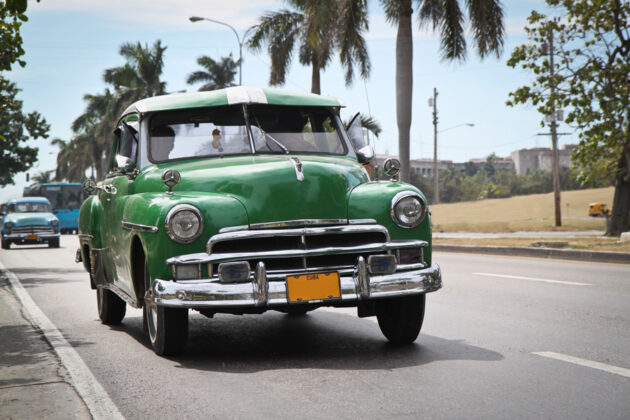 Grön amerikanare på Kuba.