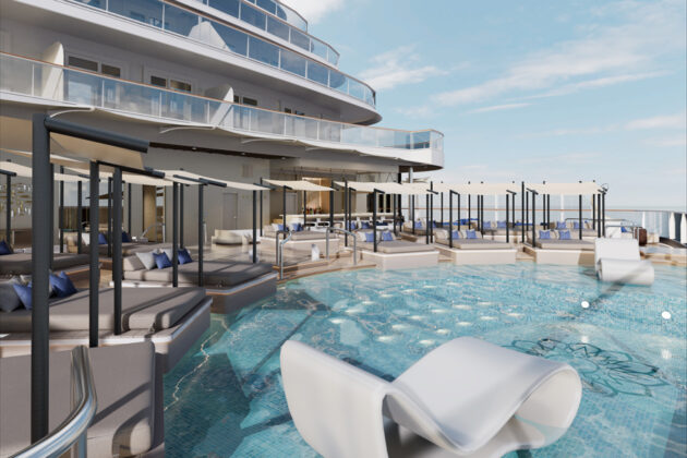 Astern Pool ombord på kryssningsfartyget Explora I.