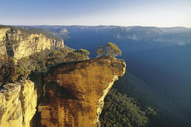 Panoramavy över Blue Mountains i Australien.