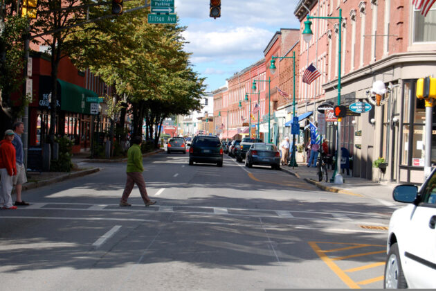 Stadsgata i Rockland, Maine